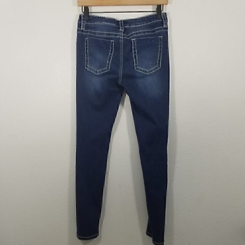 Bebe Distressed Stretch Skinny Jeans Size 28 - Picture 4 of 6